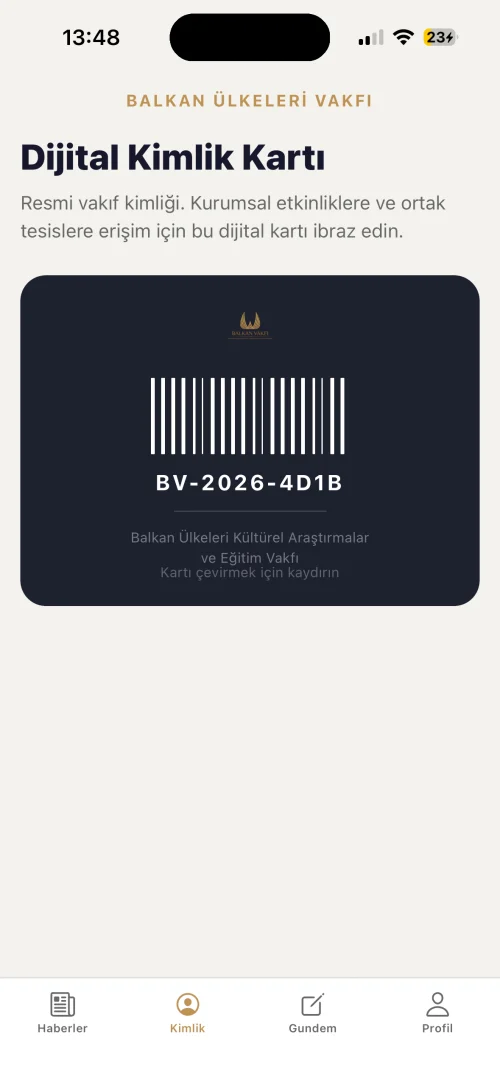 ID card — barcode side